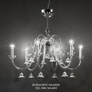 285/6, Luxury Classic Blown Grass Chandelier from Italy
