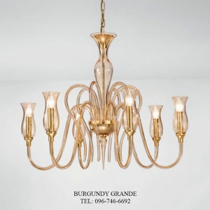 1022/6 , Luxury Classic Blown Grass Chandelier from Italy