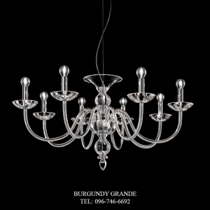 388/8, Luxury Classic Blown Grass Chandelier from Italy